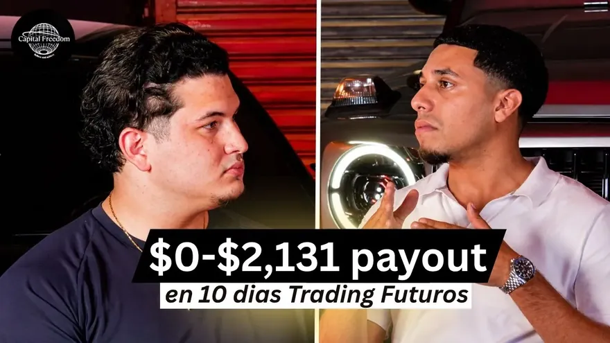 Entrevista del podcast rotulada «$0-$2,131 payout en 10 días trading futuros»